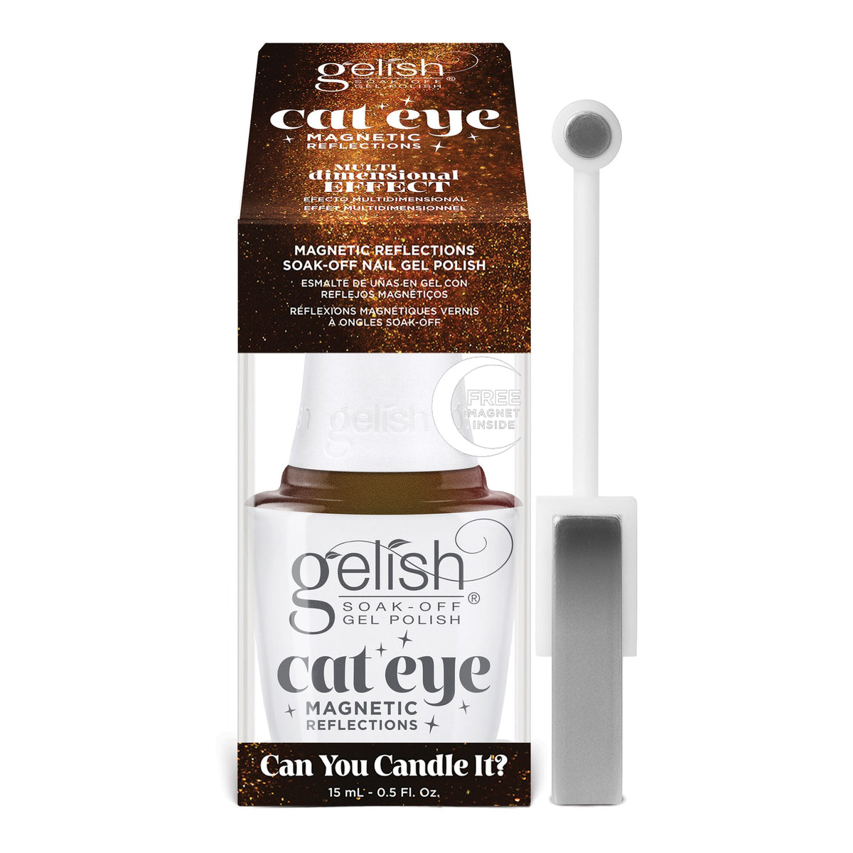 Gelish Cat Eye Magnetic Reflections Can You Candle It? Magnet Gel Polish, 0.5 fl oz.