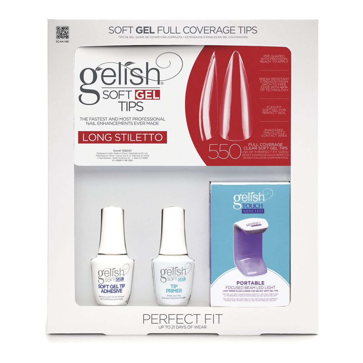 Gelish Soft Gel&trade; Kit Long Stiletto (550CT)