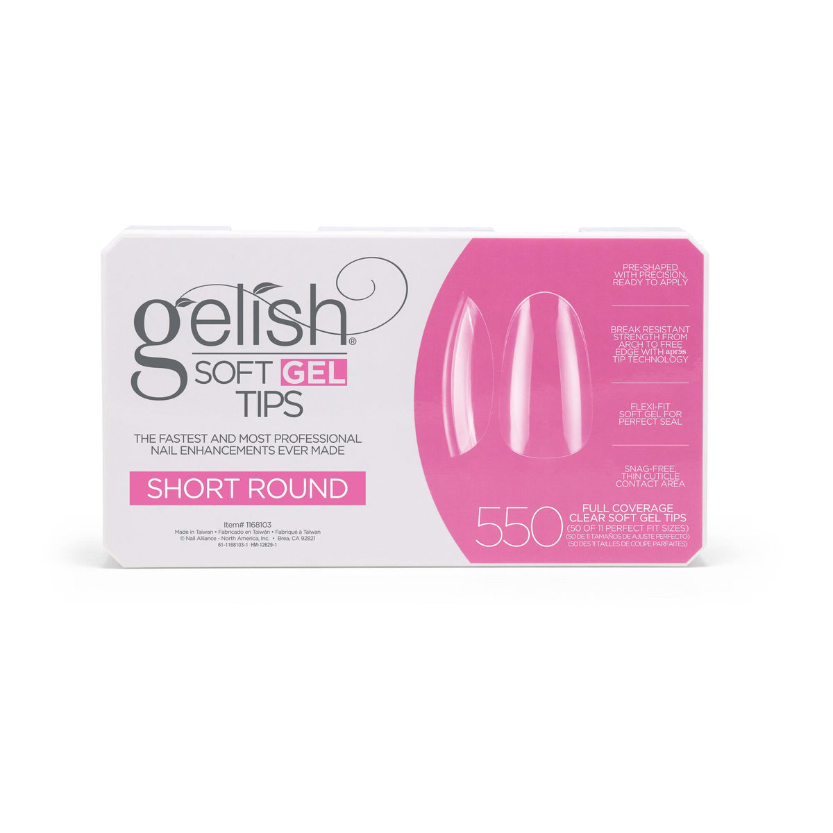 Gelish Soft Gel&trade; Short Round Tips (550CT)