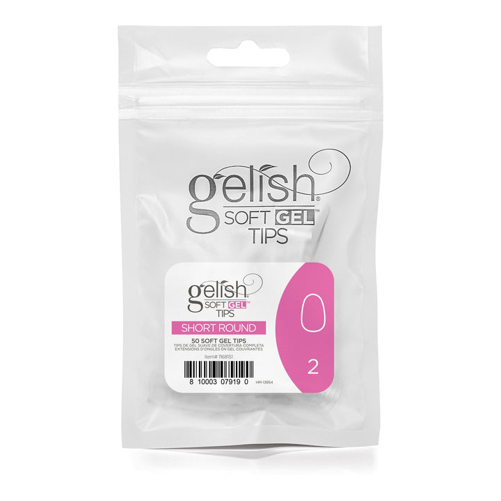 Gelish Soft Gel™ - Tips Refill - Short Round- Size 2 - 50CT- 1168151