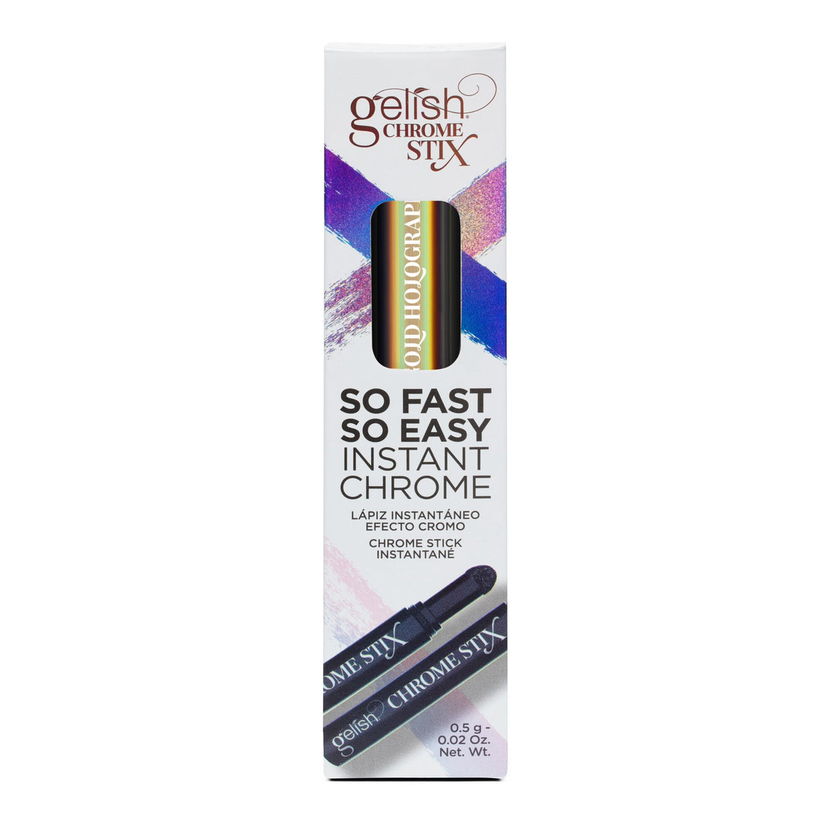 Gelish Chrome Stix Gold Holographic, 0.17 oz. swatch