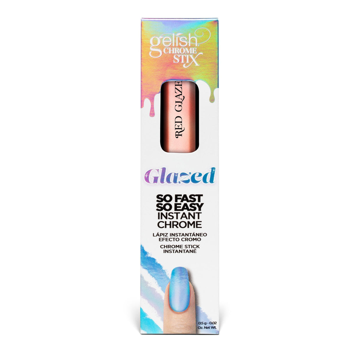Gelish Chrome Stix Red Glazed, 0.17 oz. swatch