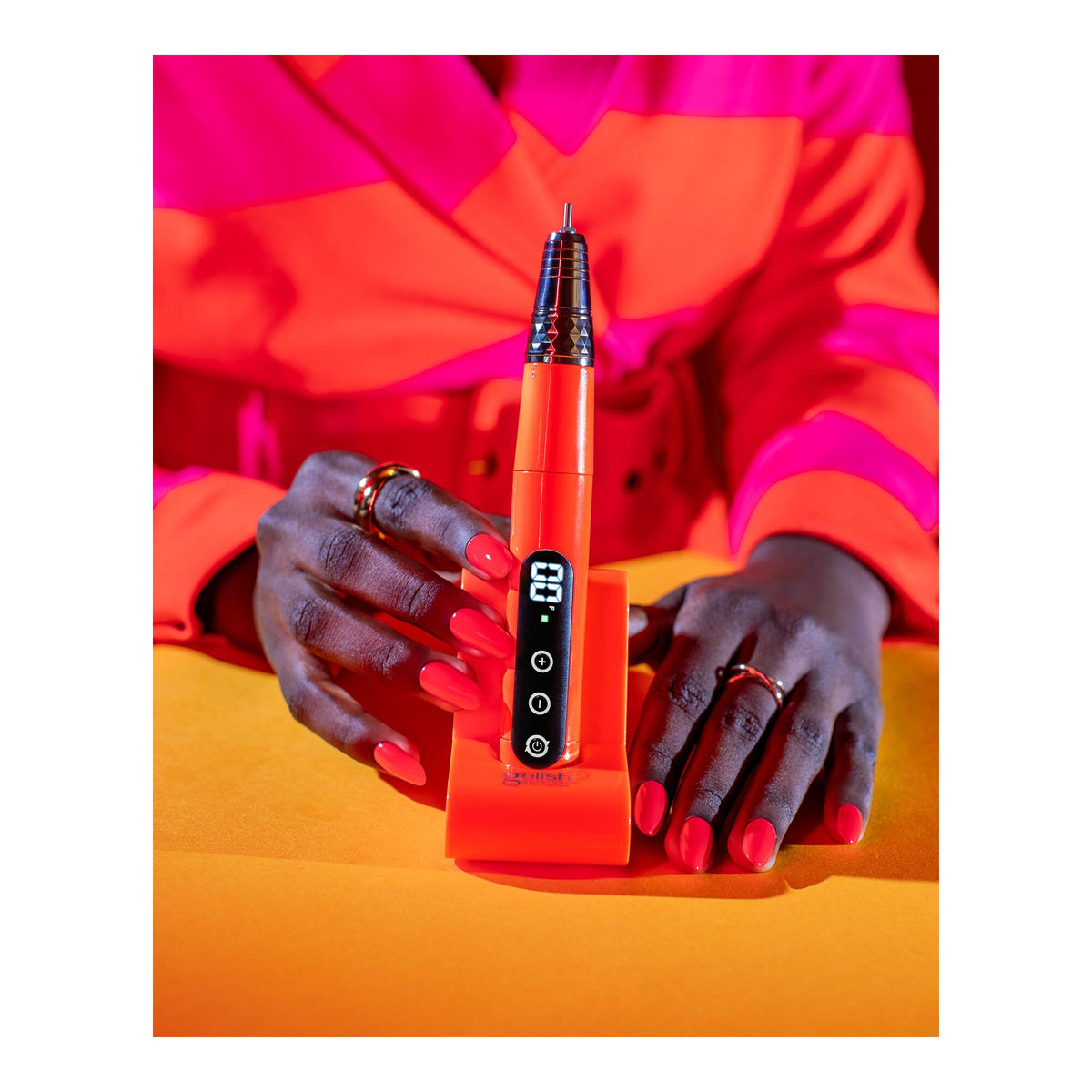 Gelish Go File Wireless Neon Orange