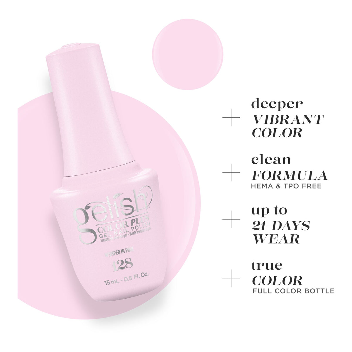 Deeper Vibrant Color, clean formula, up to 21 days wear, true color
