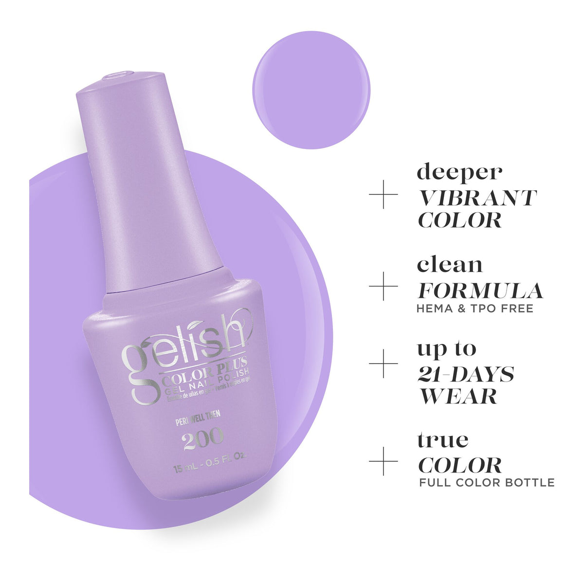 Deeper Vibrant Color, clean formula, up to 21 days wear, true color