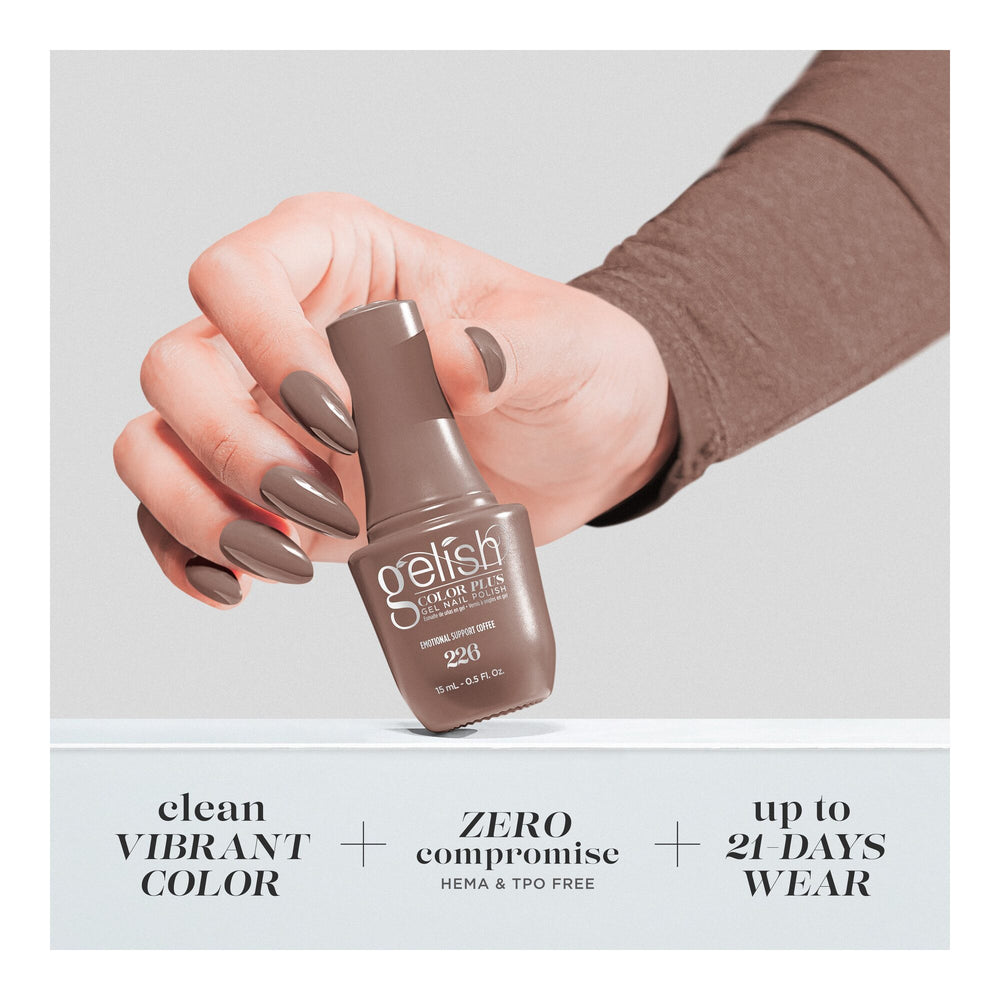 Gelish Color Plus - Emotional Support Coffee, 15mL, Cool Beige Crème ...