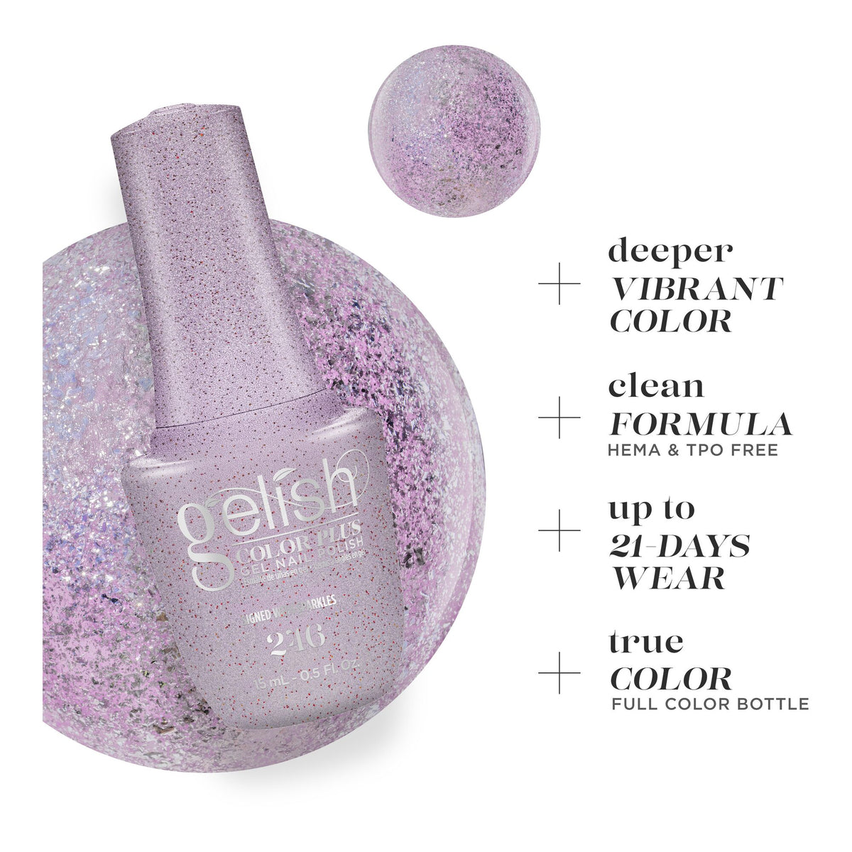 Deeper Vibrant Color, clean formula, up to 21 days wear, true color
