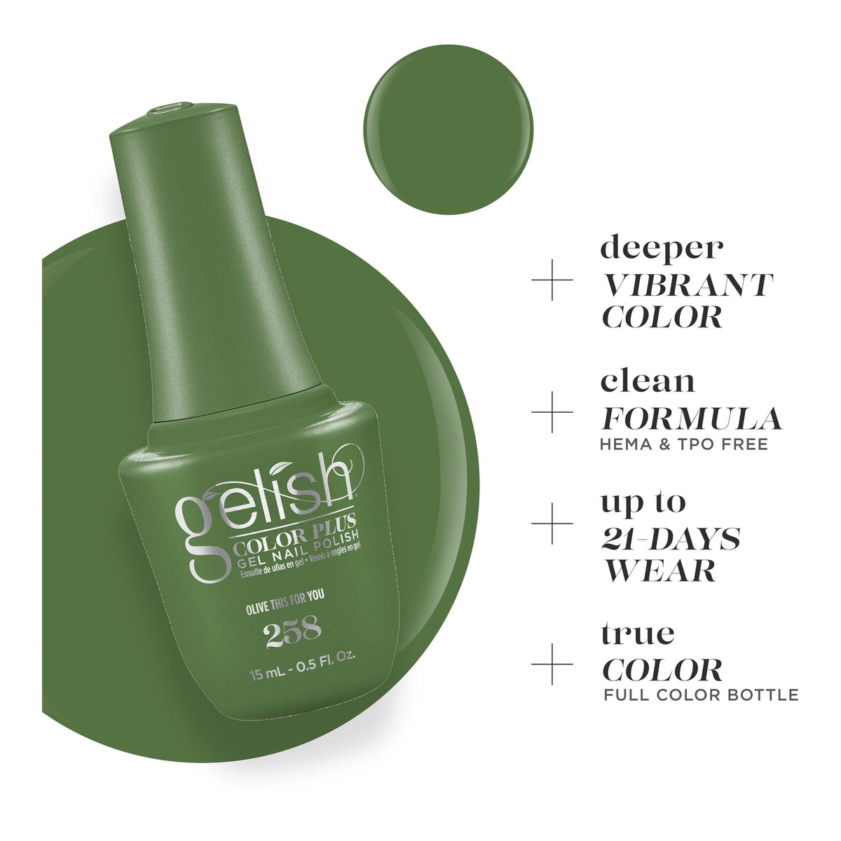 Deeper Vibrant Color, clean formula, up to 21 days wear, true color