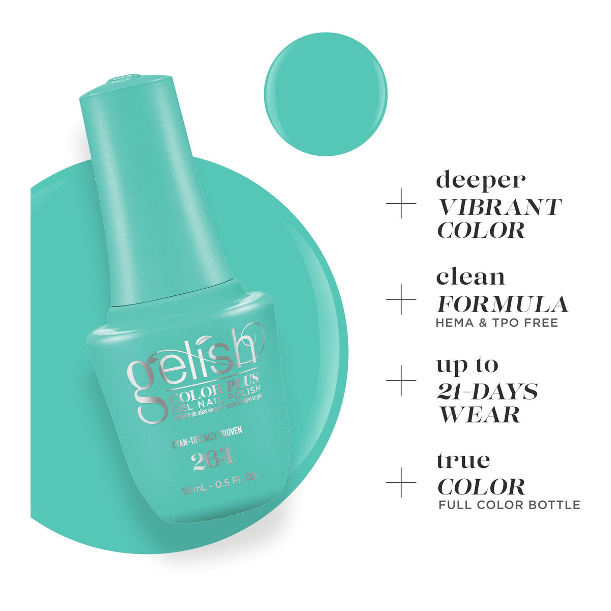 Deeper Vibrant Color, clean formula, up to 21 days wear, true color
