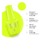 Deeper Vibrant Color, clean formula, up to 21 days wear, true color