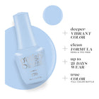 Deeper Vibrant Color, clean formula, up to 21 days wear, true color