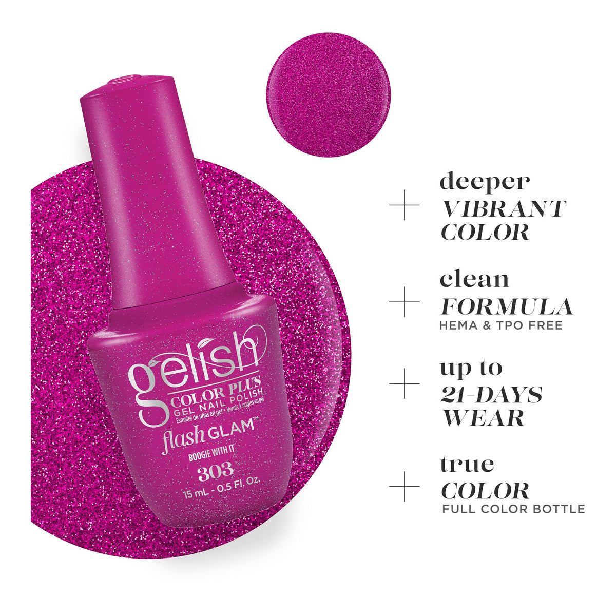 Deeper Vibrant Color, clean formula, up to 21 days wear, true color