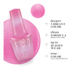 Deeper Vibrant Color, clean formula, up to 21 days wear, true color