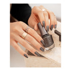 Morgan Taylor Midnight Caller Nail Lacquer, 0.5 oz. DARK GRAY METALLIC