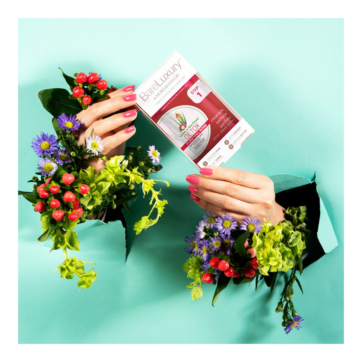 Morgan Taylor BareLuxury Lychee & Aloe Flower 4PK