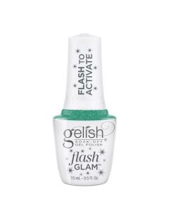 Gelish Flash Glam Mint To Sparkle Glitter Gel Polish, 0.5 fl oz.