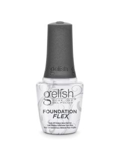 Gelish Foundation Flex Soak-Off Rubber Base Nail Gel - Clear, 15 mL.