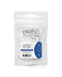 Gelish Soft Gel - Tips Refill - Long Coffin  - Size 5 - 50CT  - 1168121