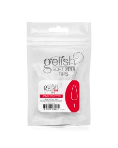 Gelish Soft Gel - Tips Refill - Long Stiletto  - Size 1 - 50CT  - 1168128