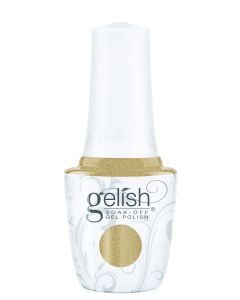 Gelish Soak-Off Gel Polish Gilded In Gold, 15 mL. GOLD METALLIC